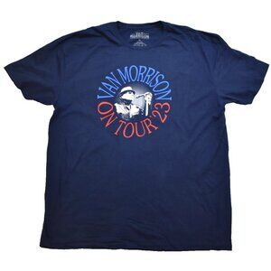 Van Morrison On Tour '23 2023 Concert Navy Blue Shirt New 2XL